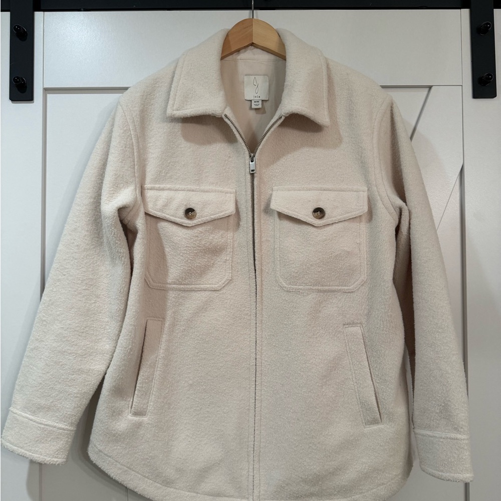 Joie Cream Zip Shacket